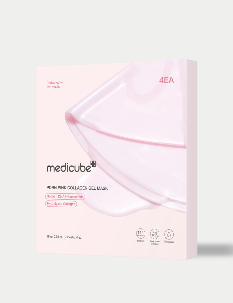 Medicube PDRN pink collagen gel mask 4 pack, imported from the UK