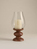 Bobbin wooden hurricane candle holder 31x16x16 cm, UK version