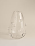 3D raised bobble glass vase 28cm, imported from the UK