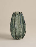 Bright Colour glass vase with rippled surface (British brand)