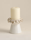 Petal Ceramic Pillar Candle Holder 12.1 cm height, UK version