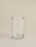Small cylinder frill top glass vase 15cm (British brand)