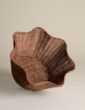 Scallop Rattan Bowl Decorative Storage 35 cm (British brand)