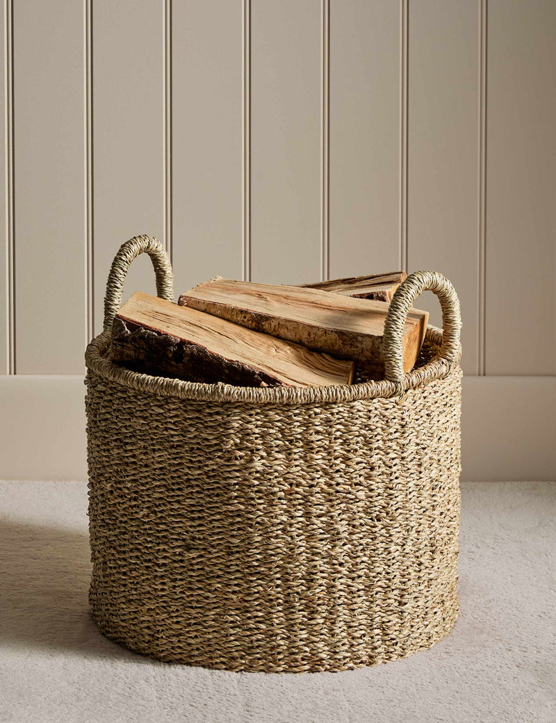 Seagrass medium tall basket 30x40x40cm (British brand)