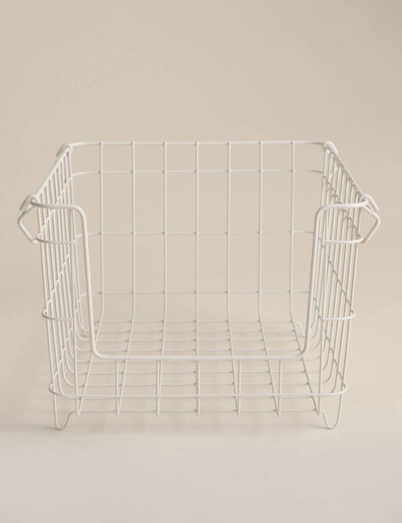 Large stackable wire storage basket, UK version