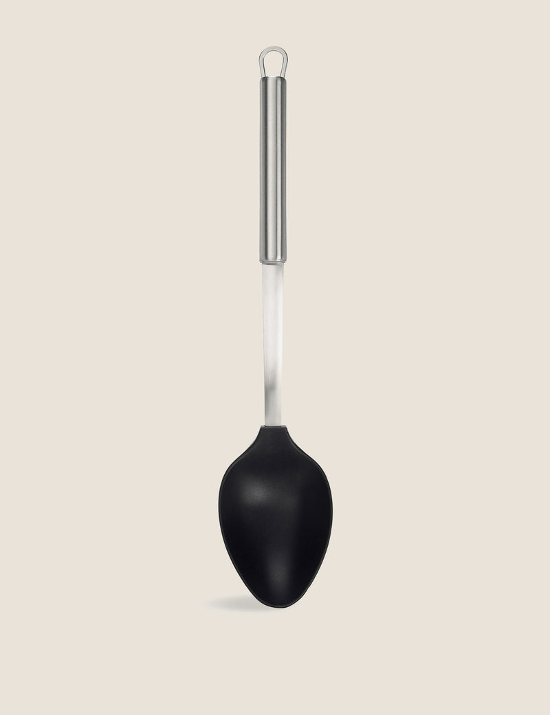 Stainless steel solid spoon (British brand)