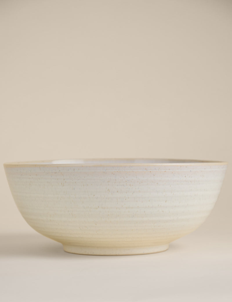 Extra large ribbed ceramic mixing bowl - British product