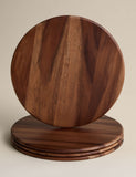 Acacia wood round placemats set of 4, imported from the UK