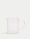 Ribbed glass milk jug, imported from the UK