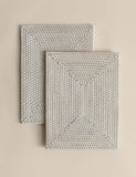 Set of 2 washed rattan placemats, UK dining table decor (British brand)