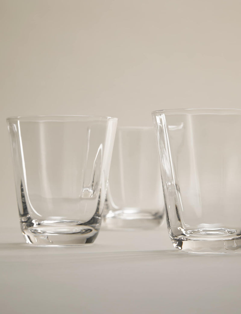Clear soda optic tumblers set of 4, imported from the UK