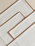 Pure Cotton Napkins with Lace Border 40x40 cm (British brand)