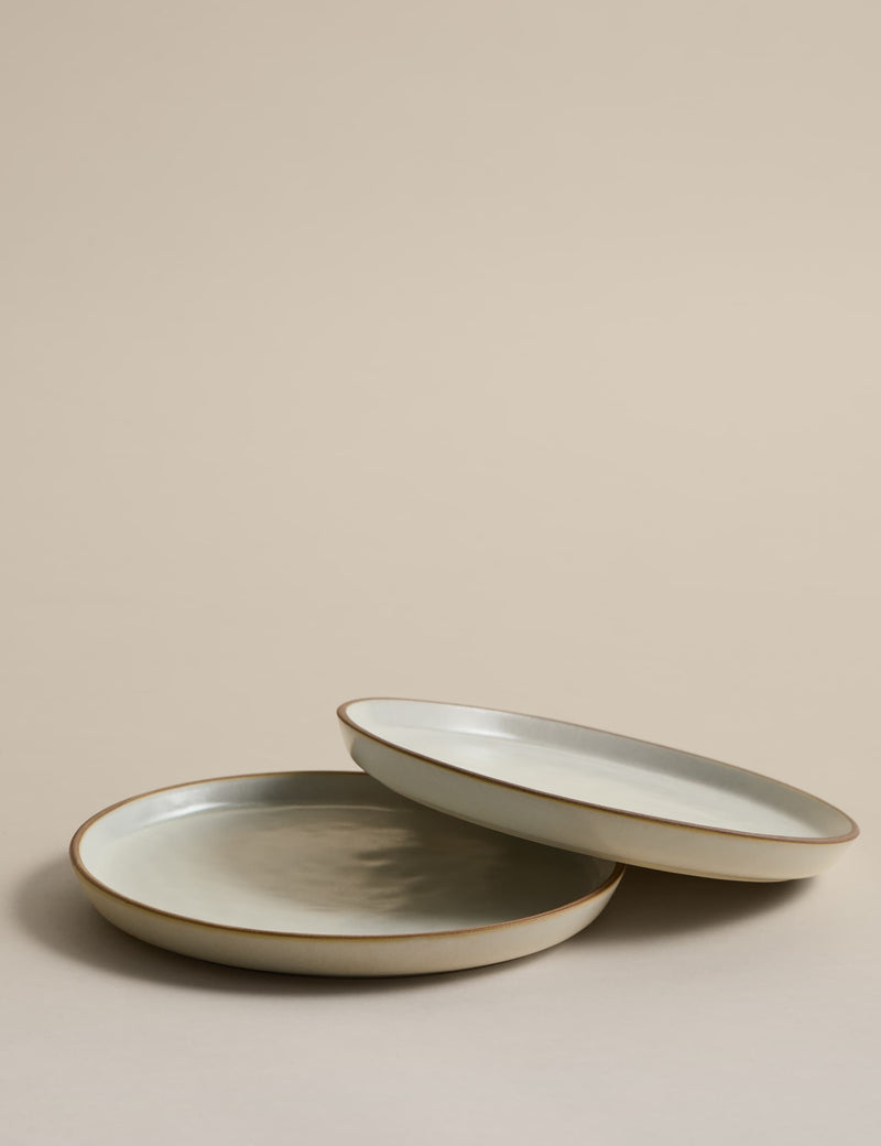 Set of 2 stoneware side plates 21 cm, imported from the UK