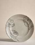 Floral crackle stoneware side plate - British product