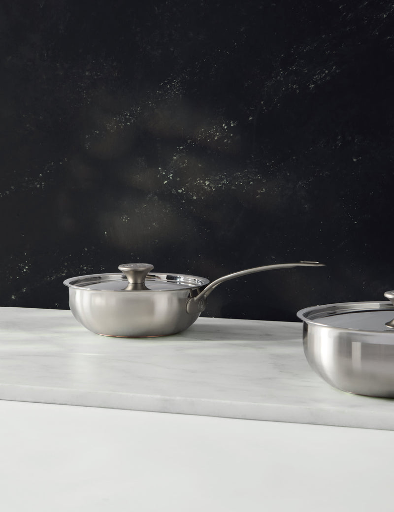 M&S stainless steel chef sauté pan 20cm, imported from the UK