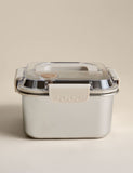 Medium stainless steel storage container with handle 17.5 cm (British brand)