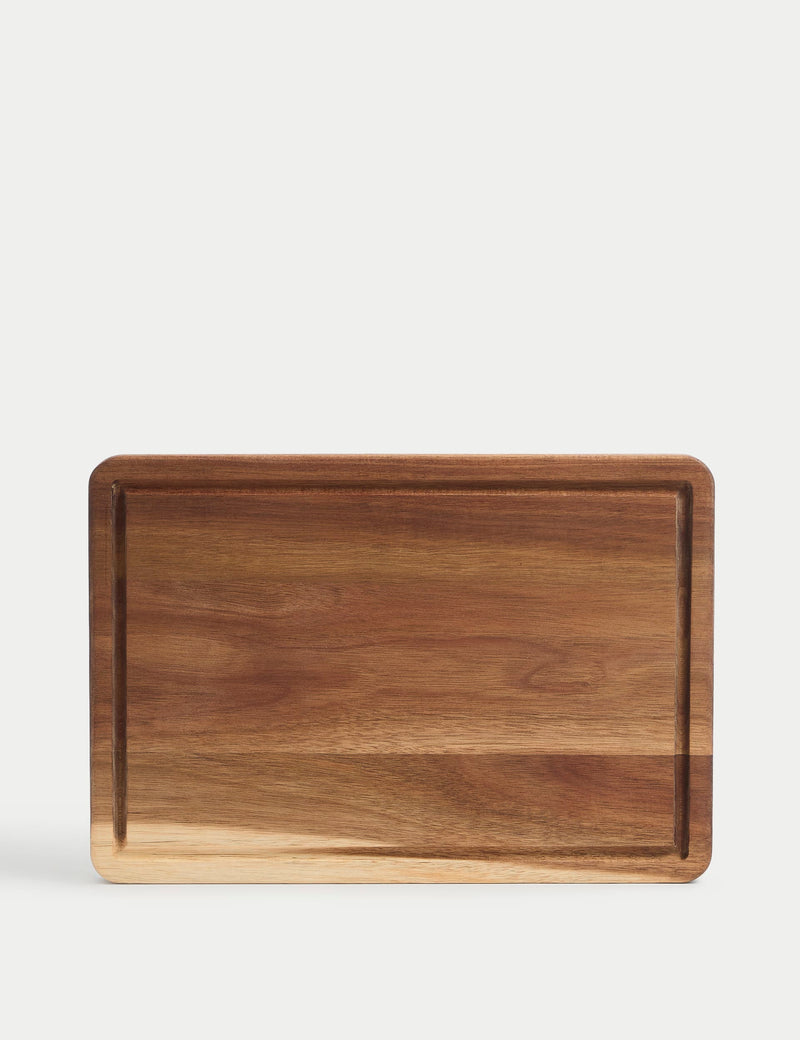 Wooden chopping board with juice groove medium size, imported from the UK