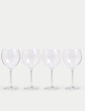 Rich white wine glasses set of 4 crystal (British brand)