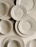 Reactive stripe stoneware dinner set 12 piece, UK version