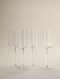 Set of 4 straight sided wine glasses, UK version