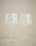 Speckled wine glasses set of two 21.3cm (British brand)