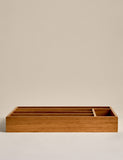 Wooden kitchen drawer organiser with five sections, UK version