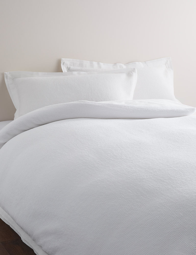 Cotton rich mini waffle bedding set - British product