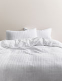 Pure cotton striped matelassé bedding set, UK version