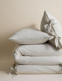 Pure cotton striped tie bedding set - British product