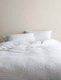 Embroidered floral seersucker bedding set - British product