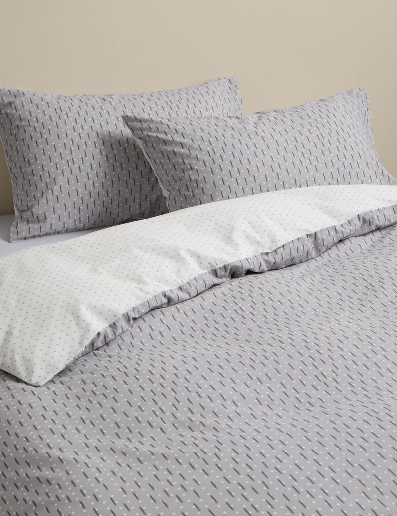 Cotton blend geometric bedding set, UK version