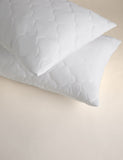Quilted waterproof pillow protectors set of 2, imported from the UK
