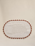 Pure cotton scallop oval bath mat 80cm, UK version