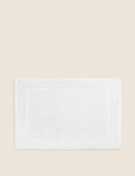 Pure Cotton Textured Bath Mat - White