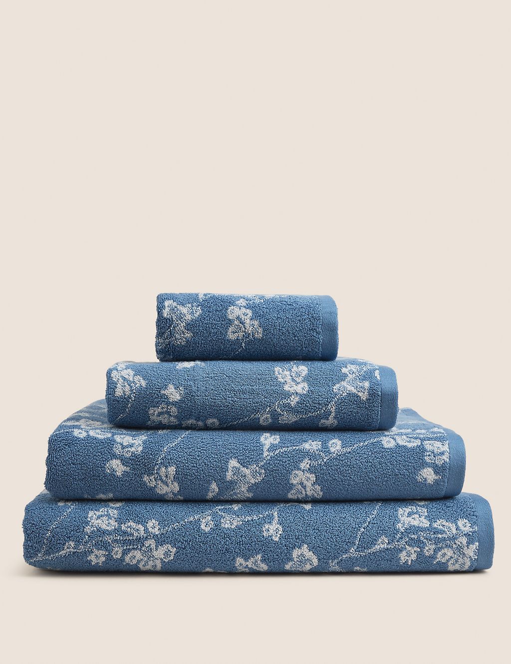 Super Soft Pure Cotton Floral Jacquard Towel GOODS M&S