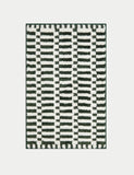 Cotton Blend Geometric Quick Dry Bath Mat - Forest Green