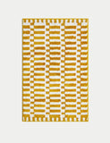 Cotton Blend Geometric Quick Dry Bath Mat - Ochre