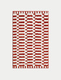 Cotton Blend Geometric Quick Dry Bath Mat - Clay
