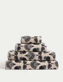 Pure cotton bath towel with elephant and palm tree print, imported from the UK