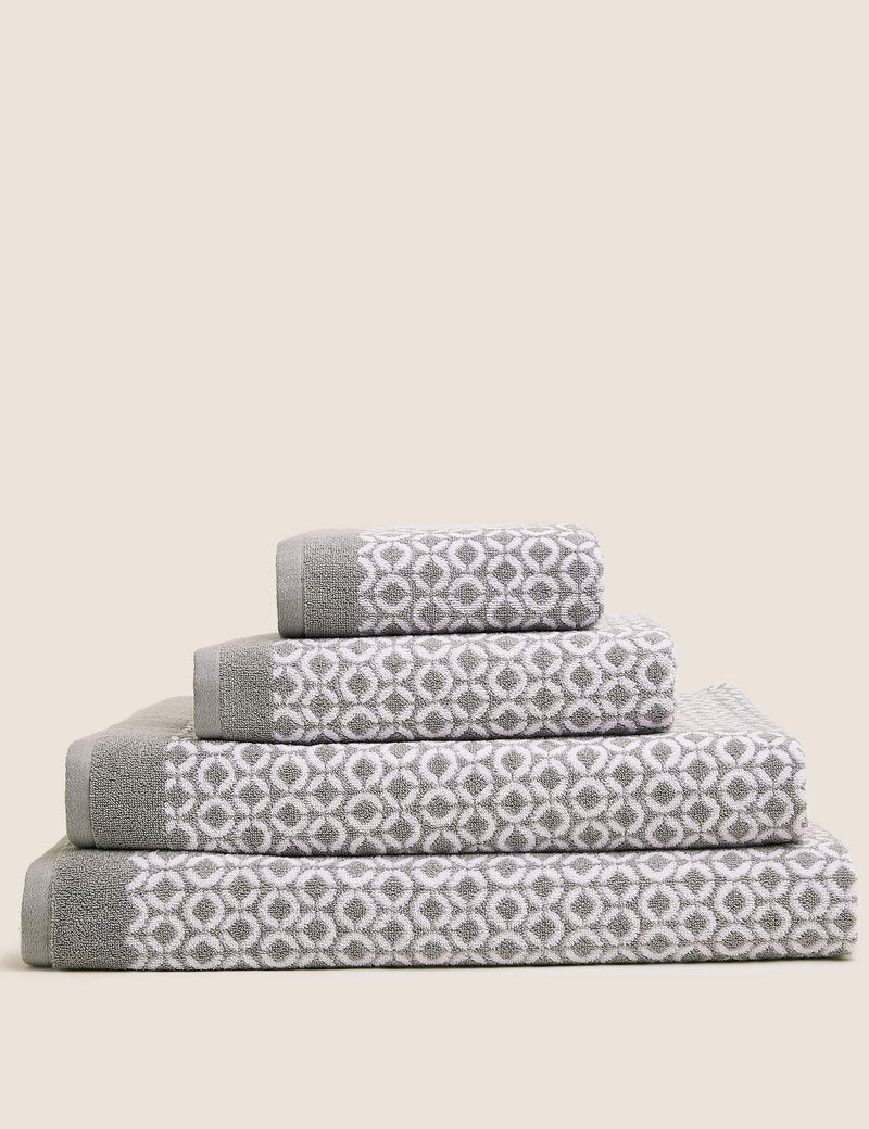 Pure cotton repeat links bath towel, imported from the UK
