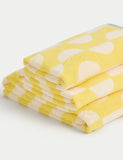 Pure Cotton Geometric Semi Circle Towel