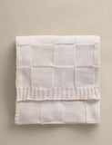 Knitted checkerboard throw large 130x170cm, imported from the UK