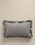 chenille gingham bolster cushion 30x50cm, UK version