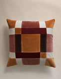 Velvet patchwork cushion 50cm - British product