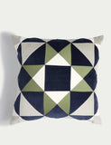Geometric cushion velvet 50cm square (British brand)