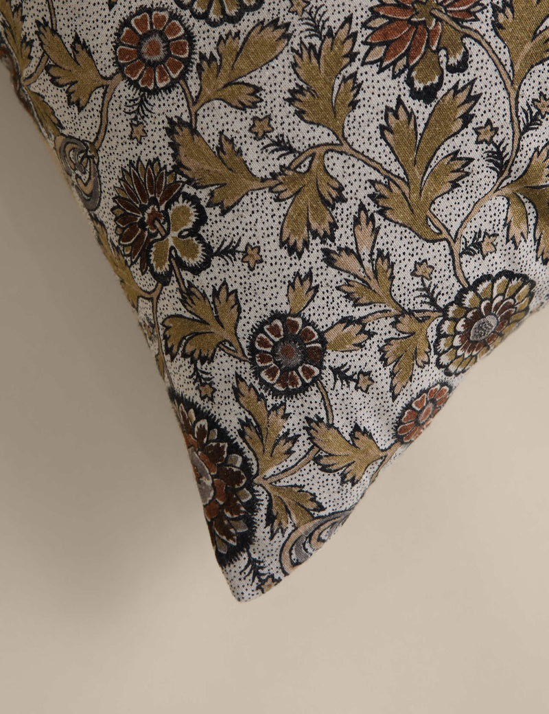 Cotton Rich Floral Cushion - 50cm