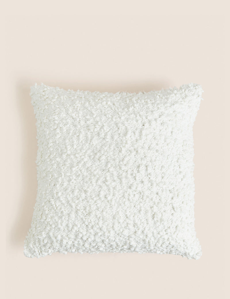 Cotton boucle cushion 45cm square (British brand)