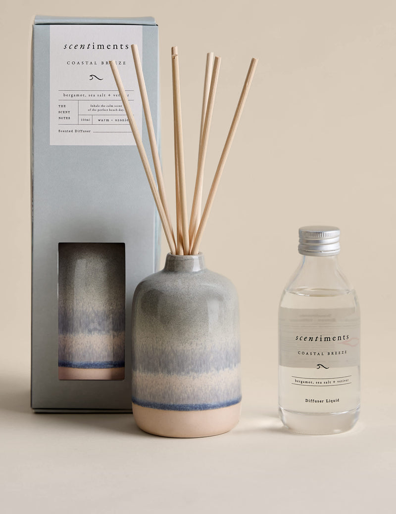 Scentiments Coastal Breeze reed diffuser 150ml - British product