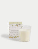 Garden primrose scented candle in ridged glass jar - British product