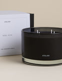 Rebel Rose 4 wick candle with black wax and lid (British brand)